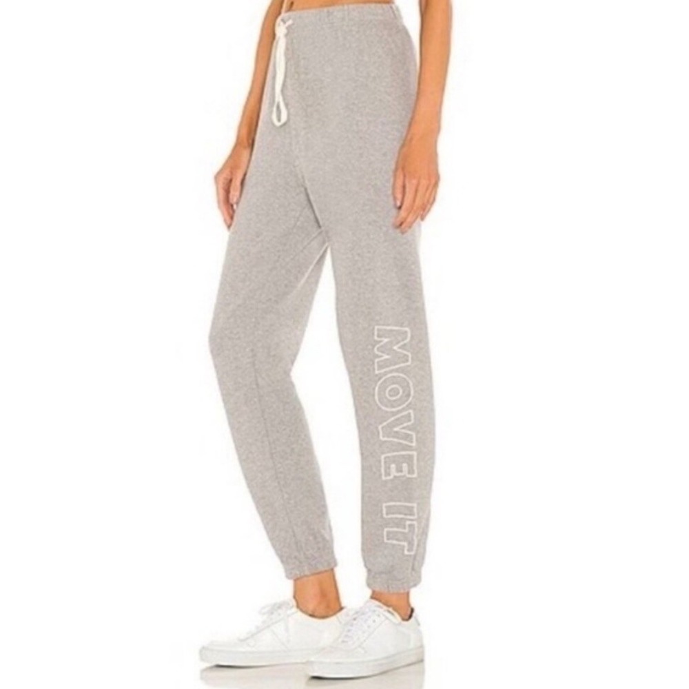 NWT MOTHER Move It The Bender Ankle Jogger Pants Sweatpants Heather Grey Women M